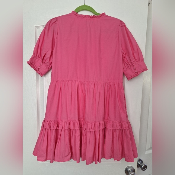 Pink Ruffled Kids Dress - Picture 2 of 14